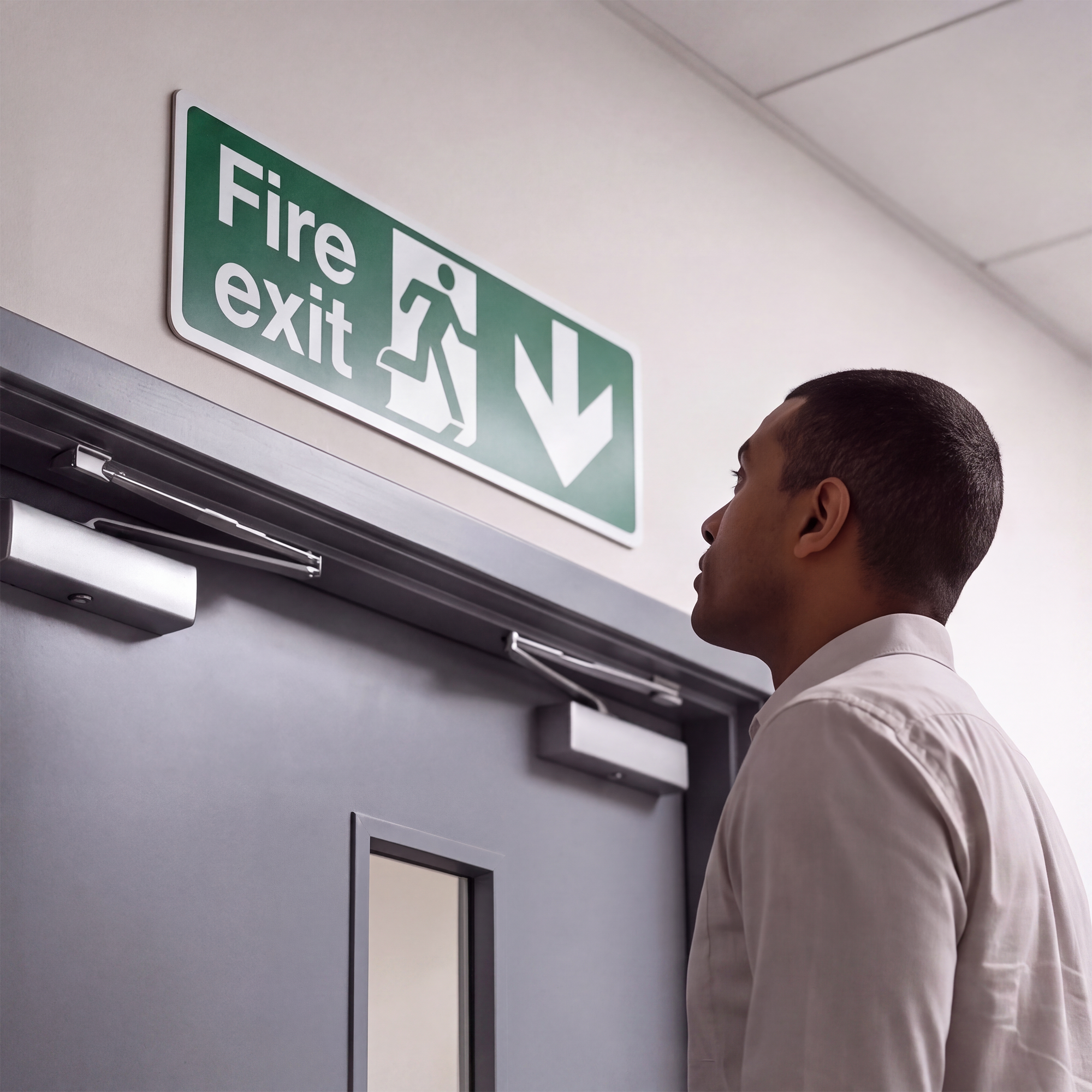 18 PCS Fire Safety Signs | Made from 3mm Acrylic | ISO 7010 | Fire Exit Signs | Fire Action Signs