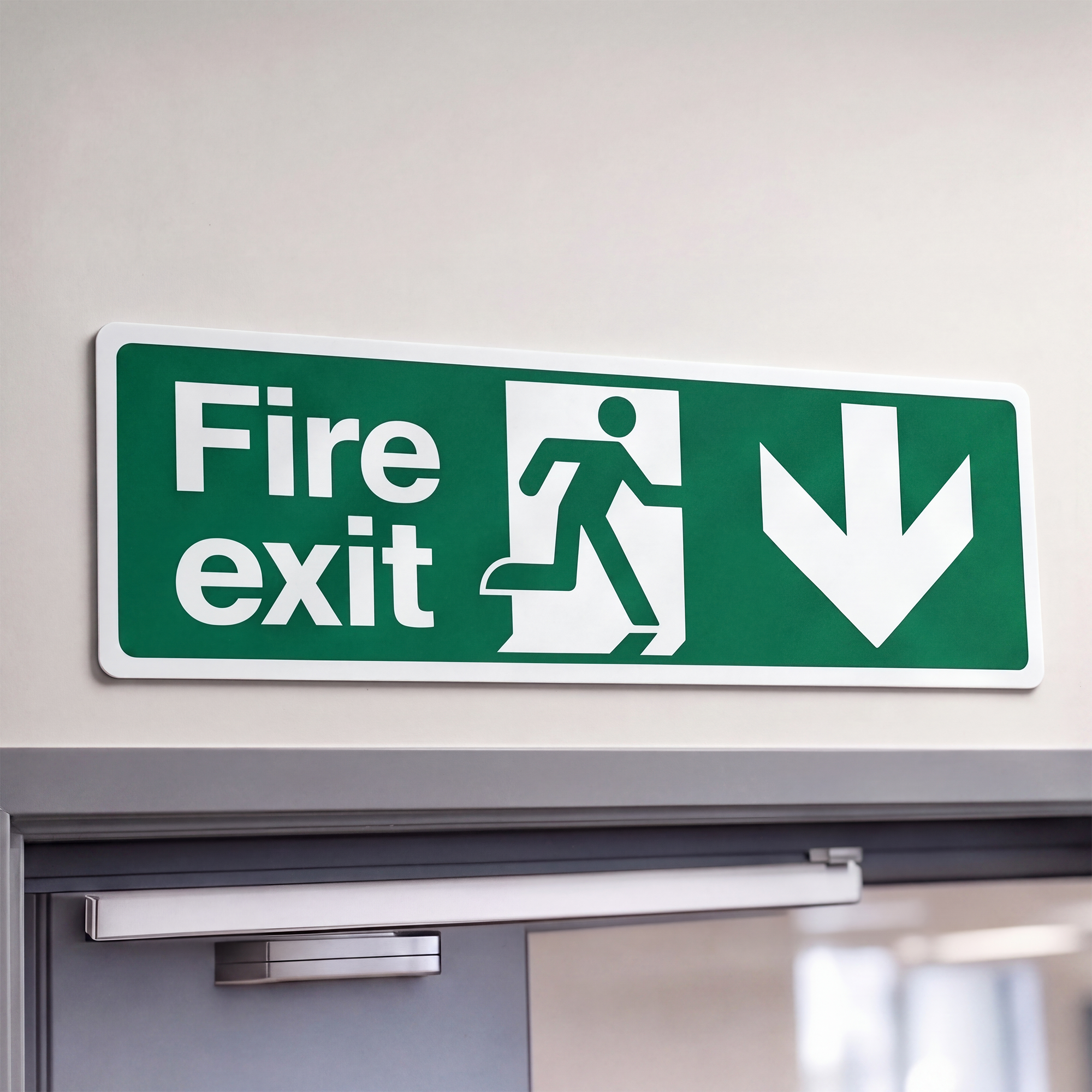 Fire Exit Signs | Made from 3mm Acrylic | ISO 7010 | 300mm x 100mm For Commerical Premises