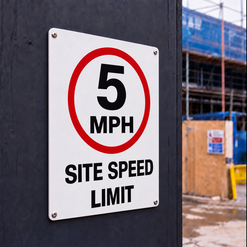 Construction Notice Signs | Made from 3mm Acrylic | ISO 7010 | Small Medium and Large Sizes