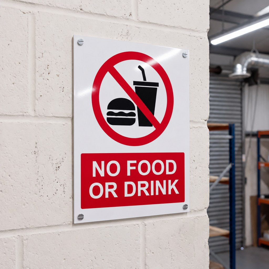Prohibition Notice Signs | Made from 3mm Acrylic | ISO 7010 | Small Medium and Large Sizes