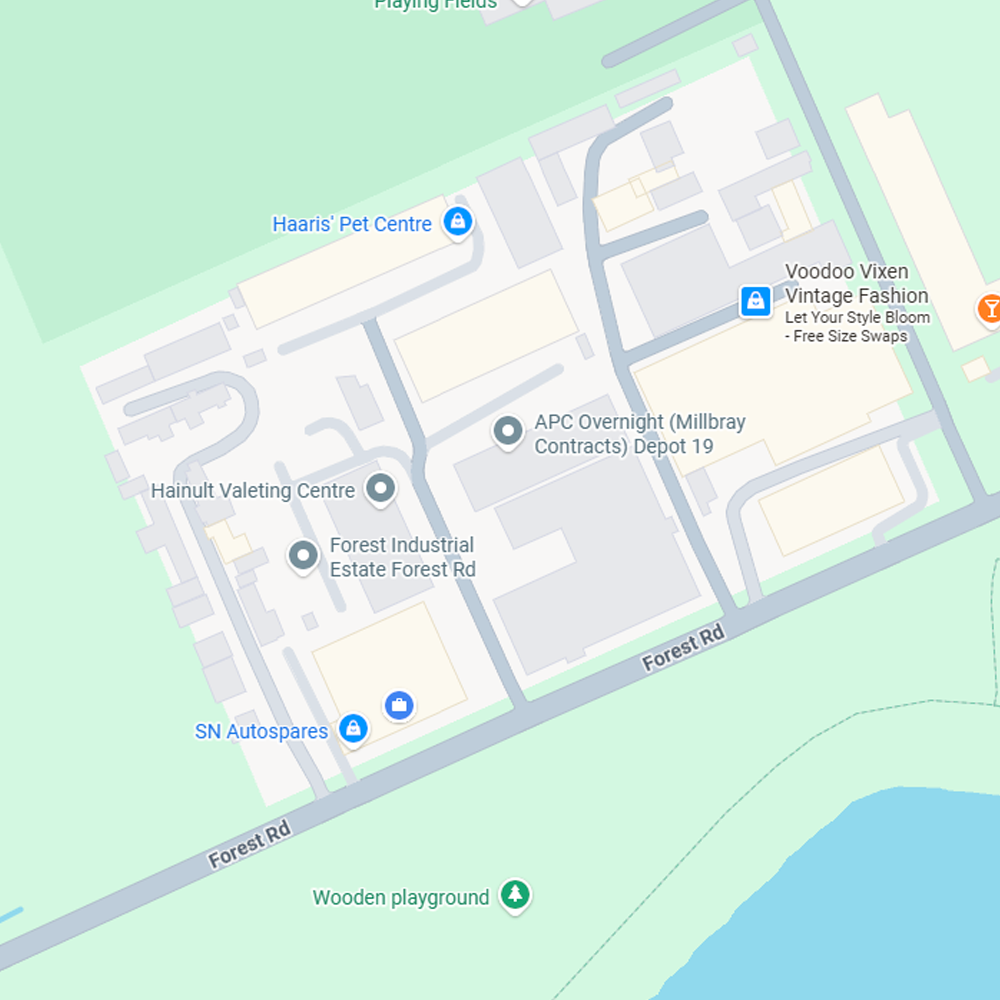 Map showing SignStation's location on Forest Road, Ilford, Essex