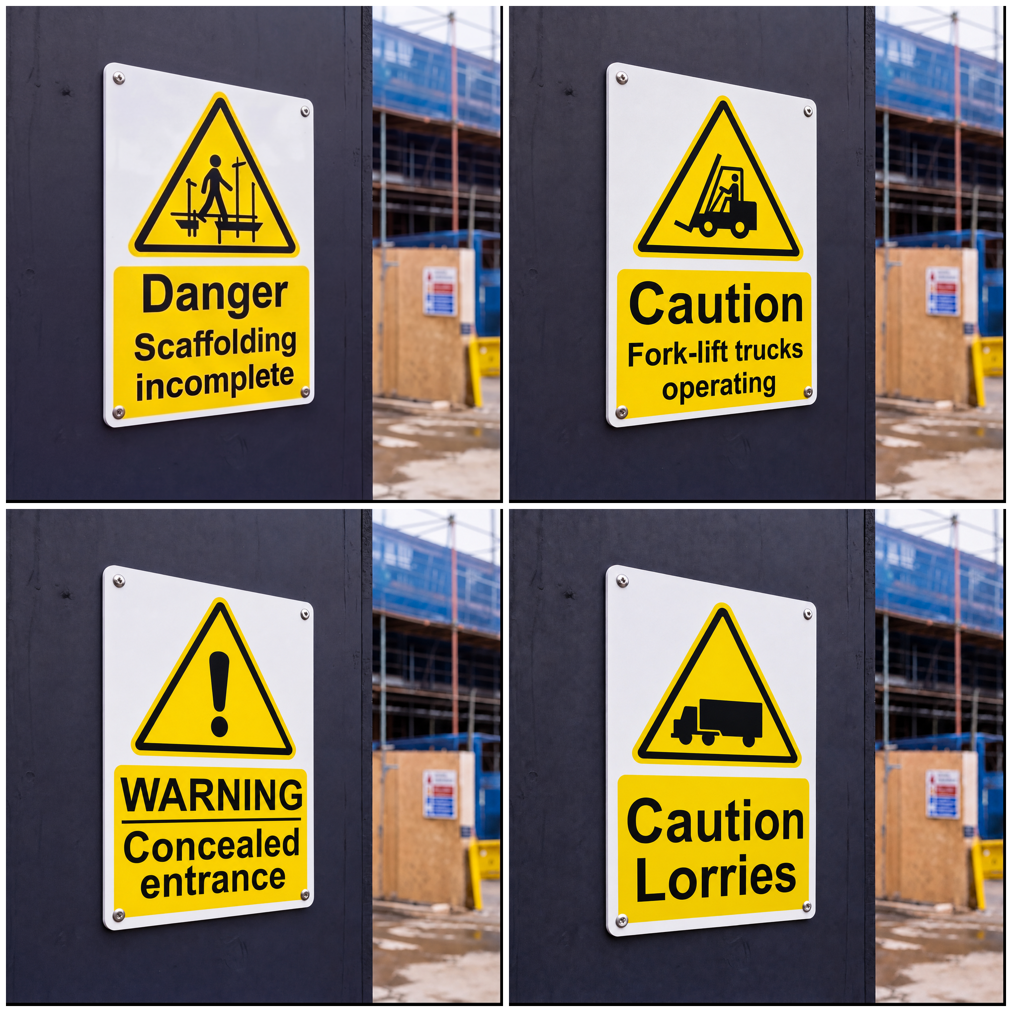 Warning Notice Signs | Made from 3mm Acrylic | ISO 7010 | Small Medium and Large Sizes