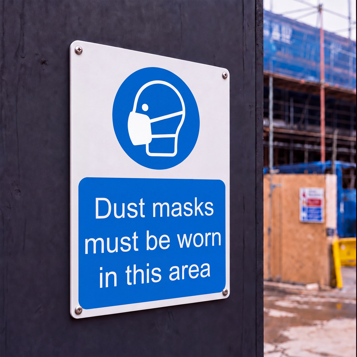 Construction Notice Signs | Made from 3mm Acrylic | ISO 7010 | Small Medium and Large Sizes
