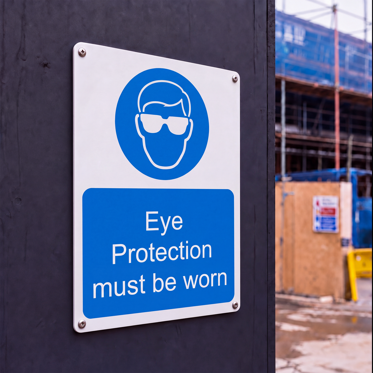 Construction Notice Signs | Made from 3mm Acrylic | ISO 7010 | Small Medium and Large Sizes
