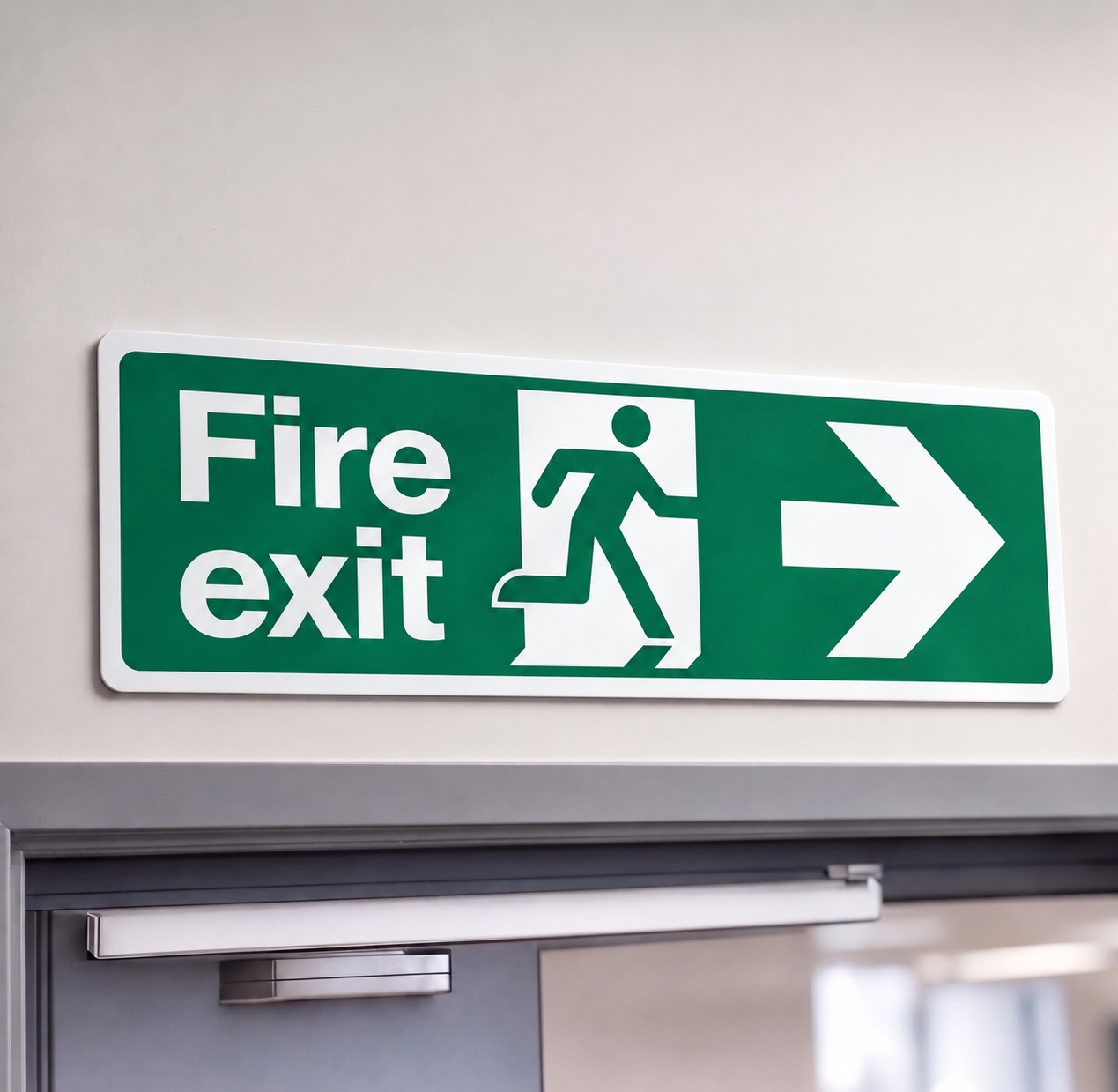 Fire Exit Signs | Made from 3mm Acrylic | ISO 7010 | 300mm x 100mm For Commerical Premises