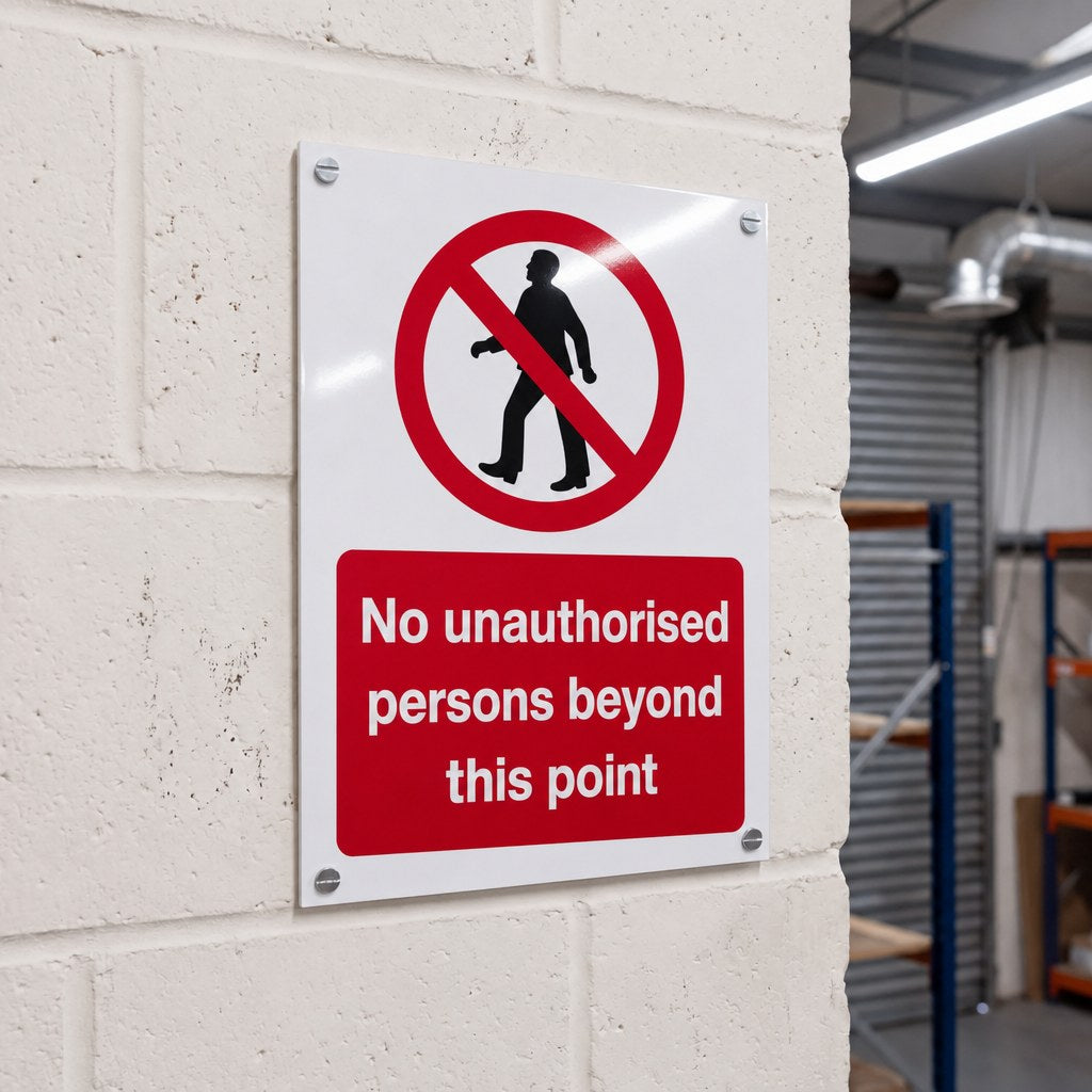 Prohibition Notice Signs | Made from 3mm Acrylic | ISO 7010 | Small Medium and Large Sizes
