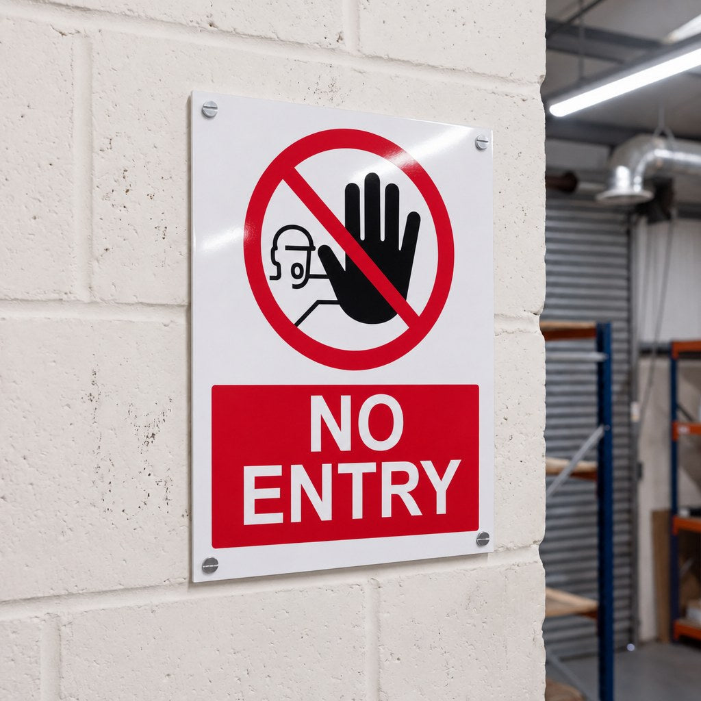 Prohibition Notice Signs | Made from 3mm Acrylic | ISO 7010 | Small Medium and Large Sizes