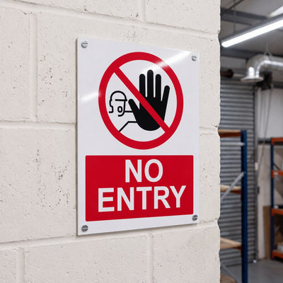 Prohibition Notice Signs | Made from 3mm Acrylic | ISO 7010 | Small Medium and Large Sizes