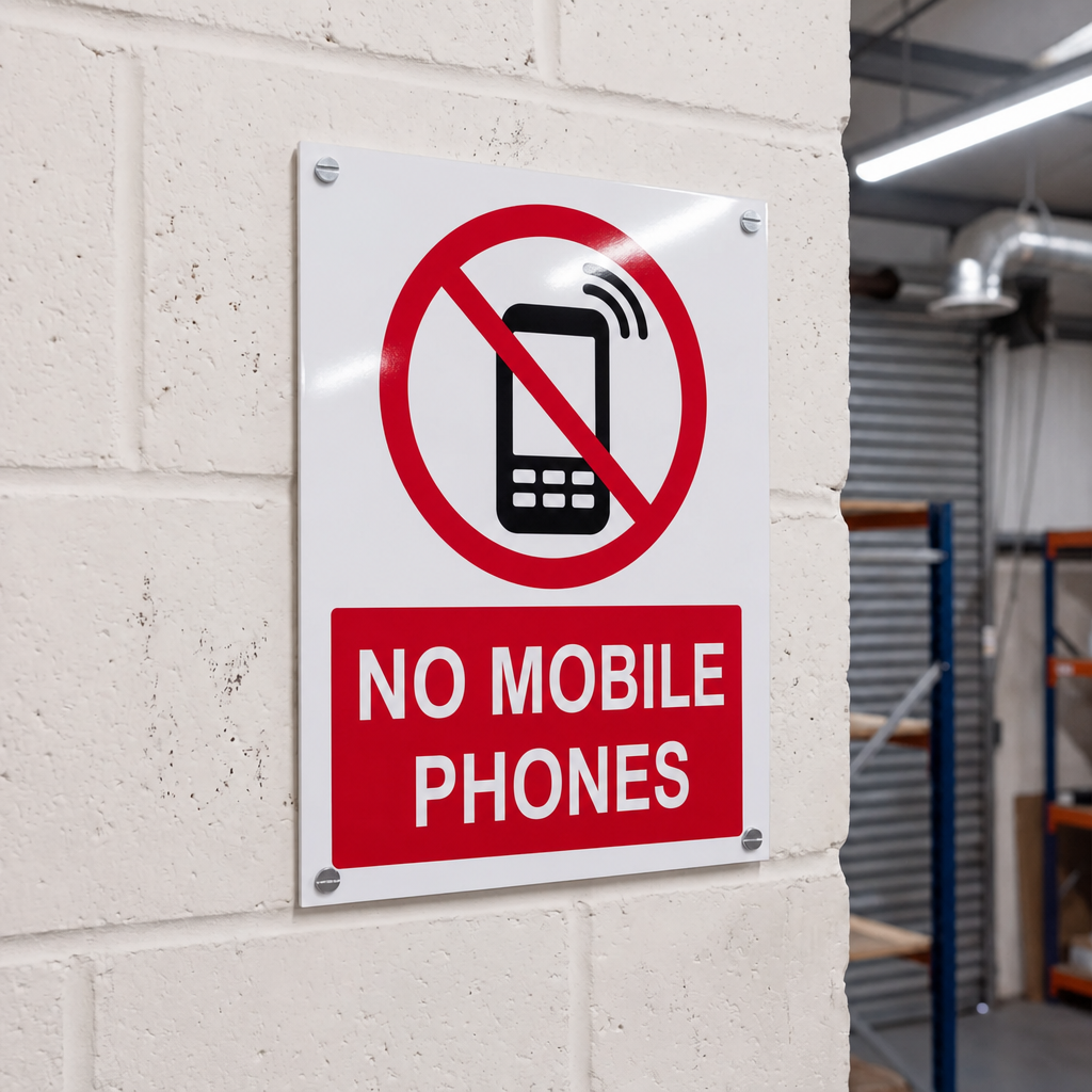 Prohibition Notice Signs | Made from 3mm Acrylic | ISO 7010 | Small Medium and Large Sizes