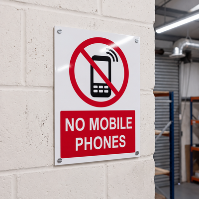 Prohibition Notice Signs | Made from 3mm Acrylic | ISO 7010 | Small Medium and Large Sizes