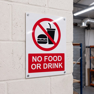 Prohibition Notice Signs | Made from 3mm Acrylic | ISO 7010 | Small Medium and Large Sizes