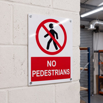 Prohibition Notice Signs | Made from 3mm Acrylic | ISO 7010 | Small Medium and Large Sizes