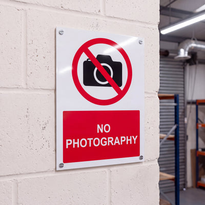 Prohibition Notice Signs | Made from 3mm Acrylic | ISO 7010 | Small Medium and Large Sizes