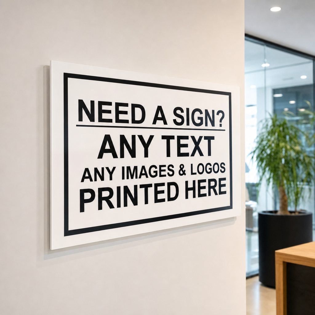 Custom Business Signs UV Printed | Made from 3mm Acrylic | Small Medium Large Extra Large | Any Text or Logo