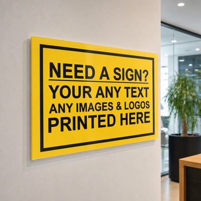 Custom Business Signs UV Printed | Made from 3mm Acrylic | Small Medium Large Extra Large | Any Text or Logo