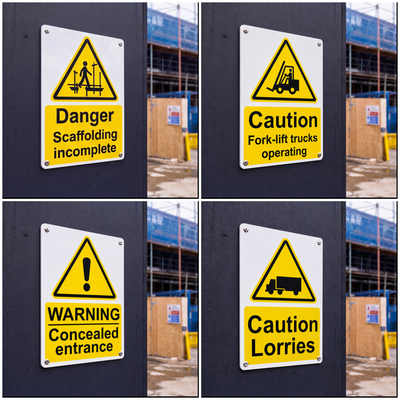 Warning Notice Signs | Made from 3mm Acrylic | ISO 7010 | Small Medium and Large Sizes